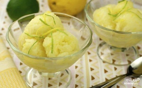 Лимонный сорбет