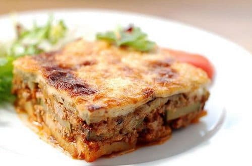Мусака с картофелем и баклажанами