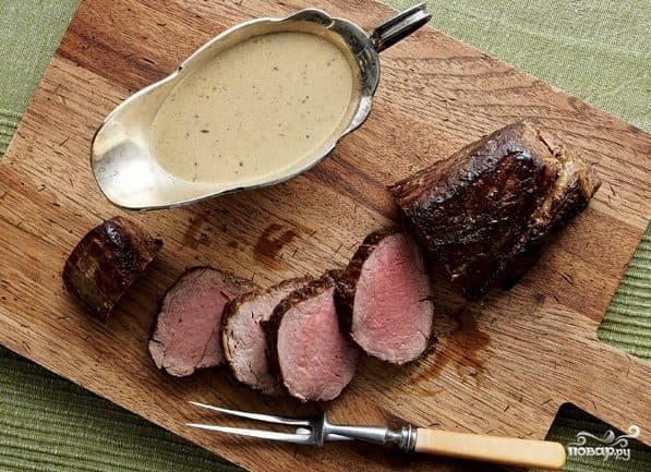 Cливочно-грибной соус для мяса