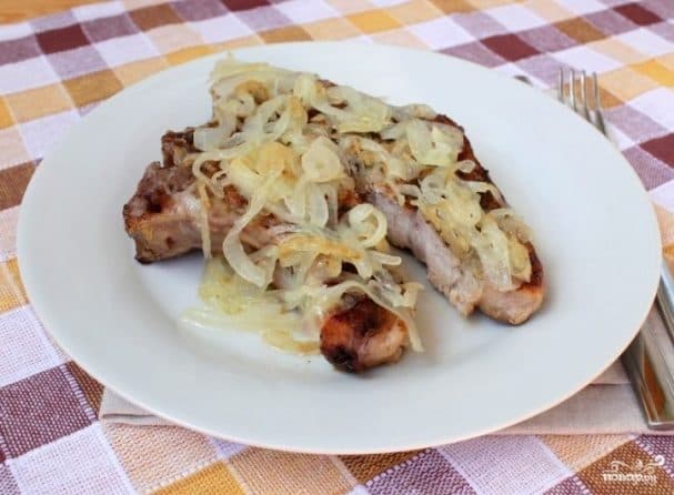 Антрекот из свинины в духовке