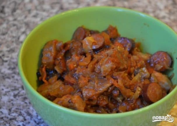 Бигус с мясом из свежей капусты