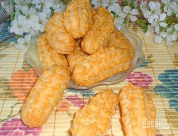 Эклеры с творожным кремом