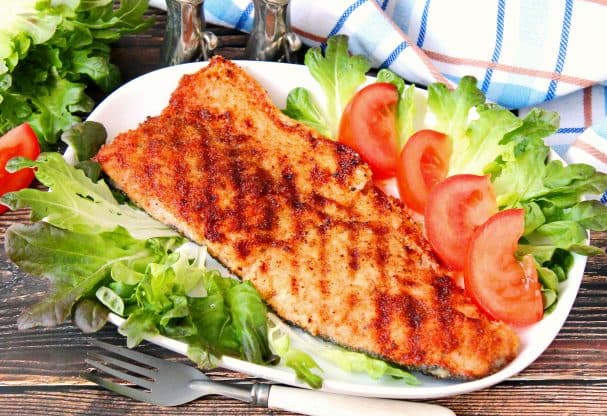 Горбуша на сковороде гриль