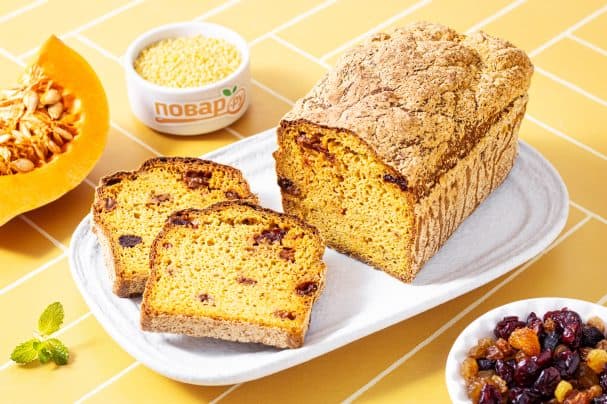 Хлеб из пшена с тыквой