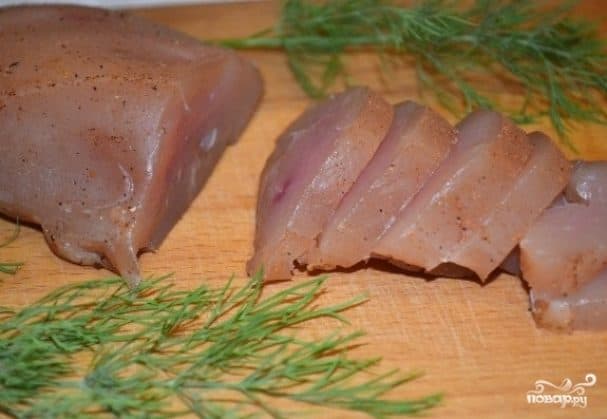 Карпаччо из мяса птицы