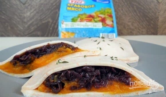 Крабовые равиоли с тыквой