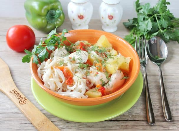 Лагман из курицы