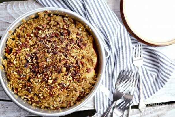 Лёгкий яблочный крамбл