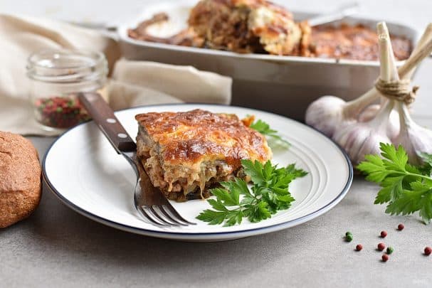 Мусака с баклажанами и рисом