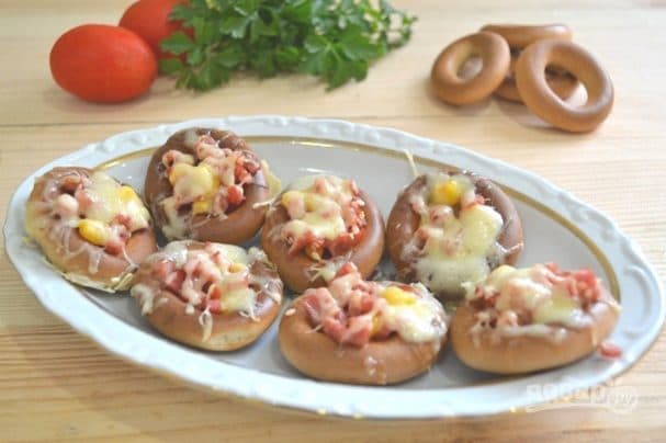 Пицца в бубликах