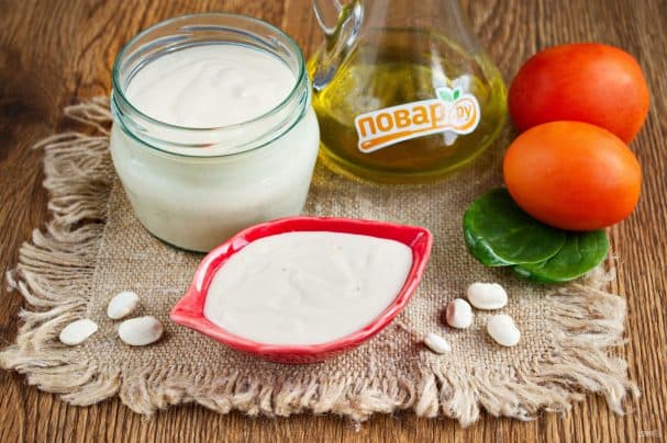 Постный майонез из фасоли