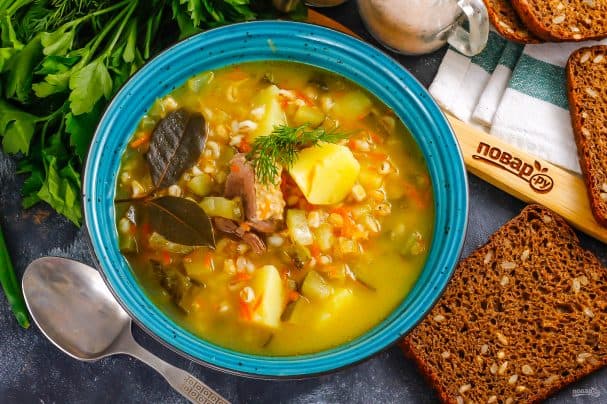 Рассольник с уткой