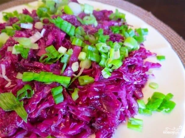 Соте из красной капусты