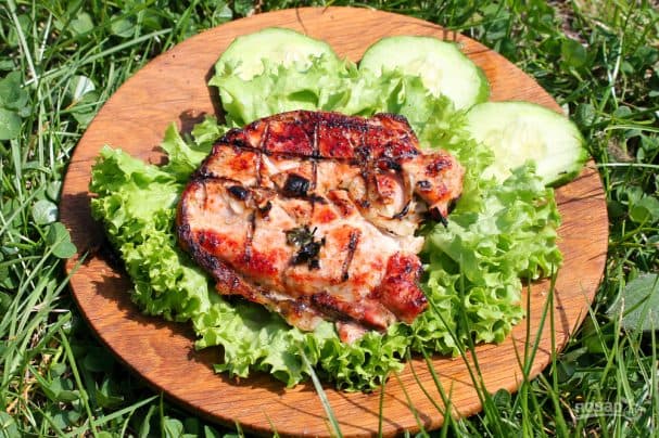Свиной шницель на гриле