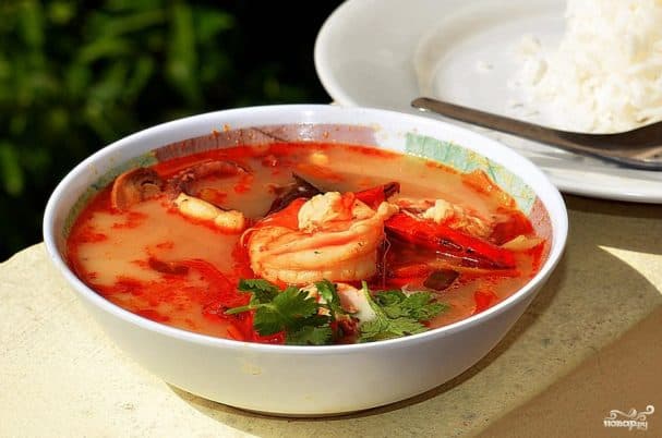 Том Ям с креветками