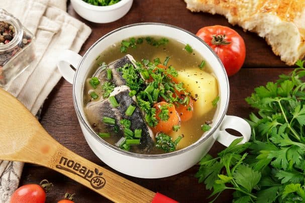 Уха из стерляди на костре