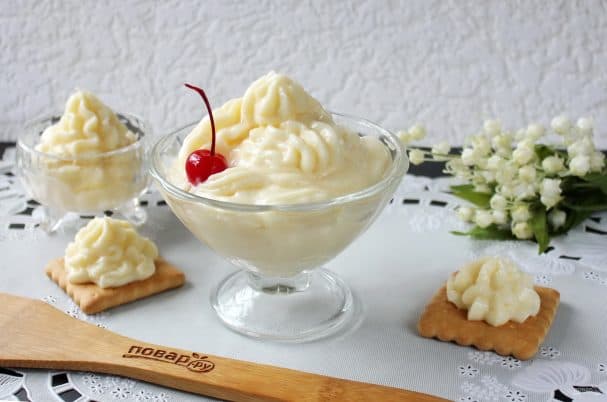 Ванильный пудинг на молоке