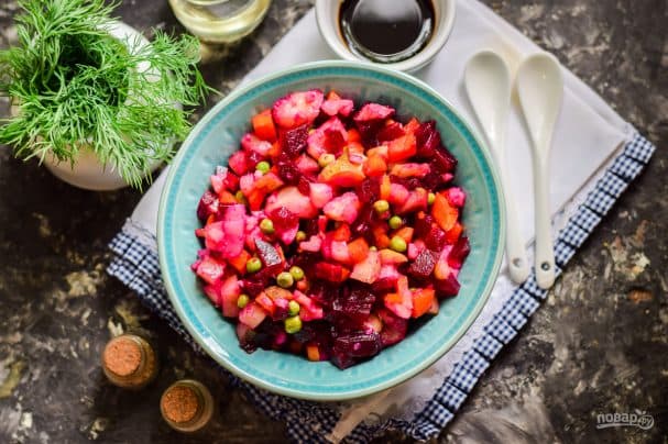 Винегрет с соевым соусом