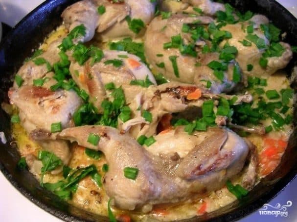 Фрикасе из куропатки