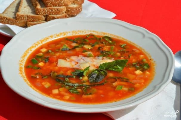 Минестроне с беконом