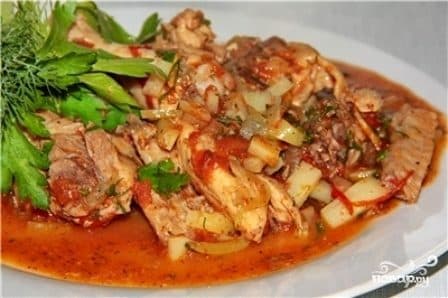 Чахохбили из курицы с картошкой