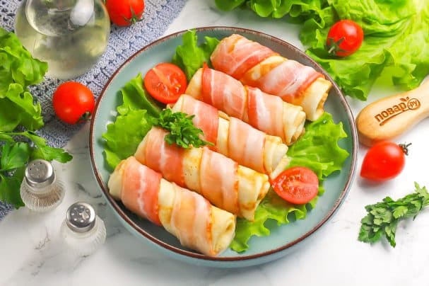 Блинчики с сыром и беконом