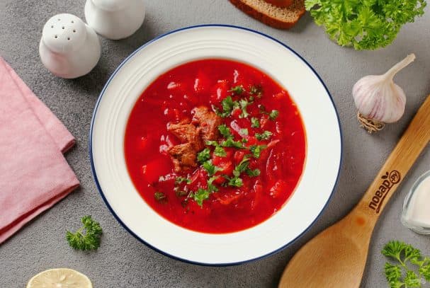 Борщ со свеклой без уксуса