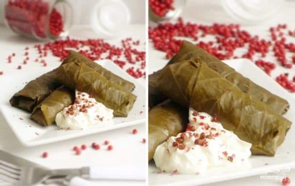 Долма в виноградных листьях в мультиварке