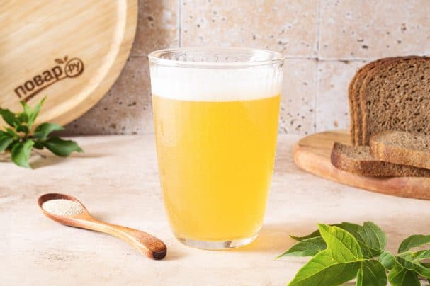 в домашних условиях квас из черного хлеба на сухих дрожжах