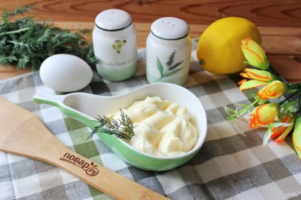 Домашний майонез с лимонной кислотой