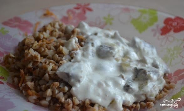 Грибной соус из шампиньонов со сливками