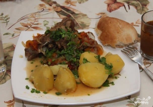 Хашлама из баранины на пиве