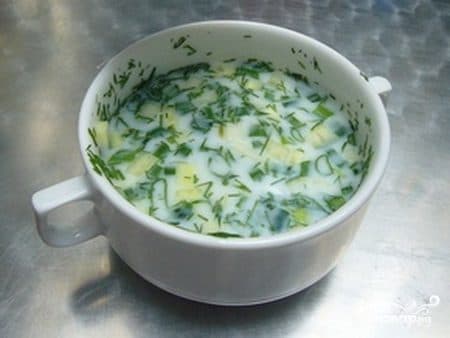 Холодник по-белорусски на кефире