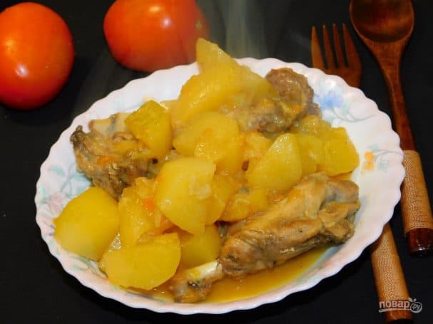 Жаркое из кролика с картофелем