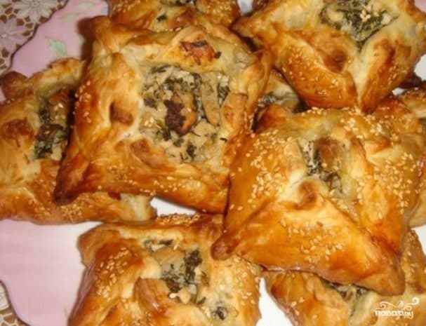 Конвертики с курицей и грибами