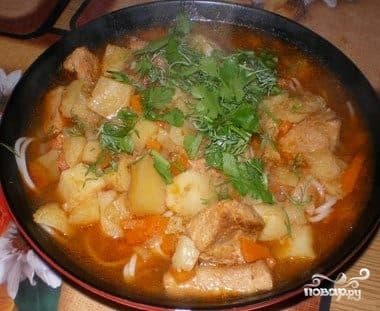 Лагман из курицы в мультиварке