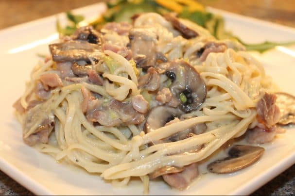 Макароны со сливками