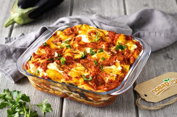 Овощная лазанья из кабачков и баклажанов