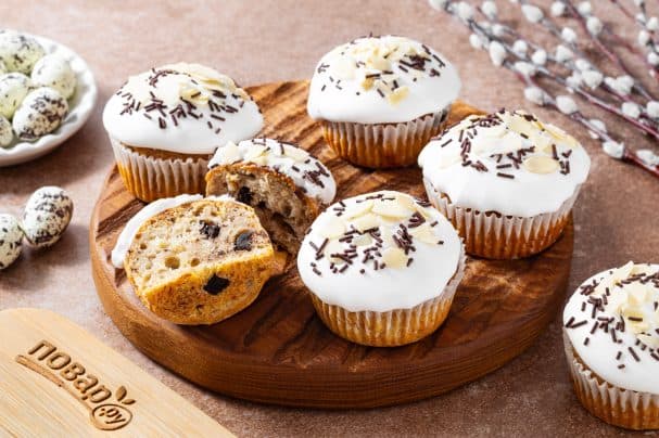 Пасхальные бананово-шоколадные кексики