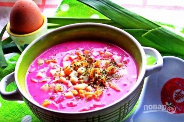 Рецепт холодника из свеклы на кефире