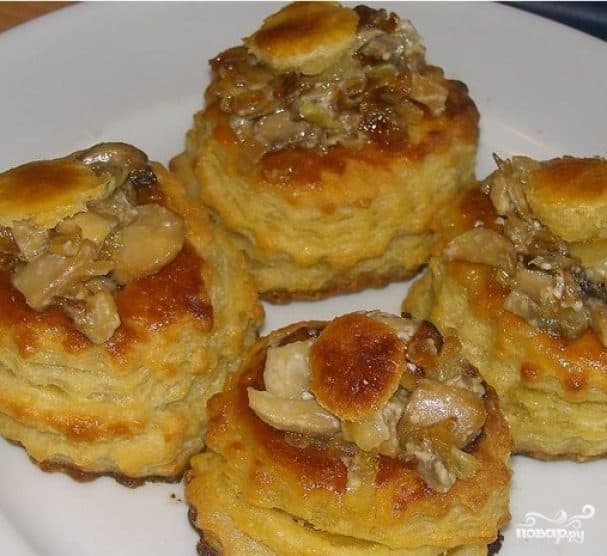 Волованы с курицей