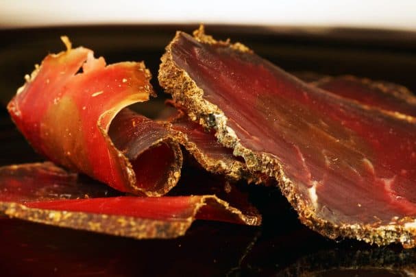 Вяленый балык из говядины на коньяке